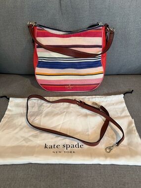 kate spade New York Cobble Hill Mylie fabric leather Crossbody Multistripe